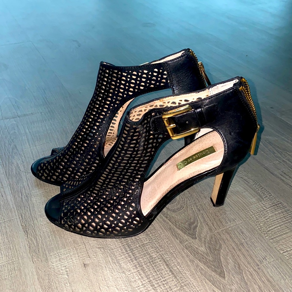 Black Louise et Cie leather heels
